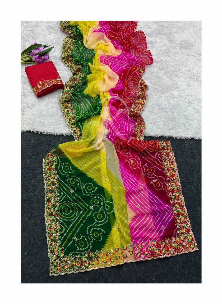 Georgette Organza Saree