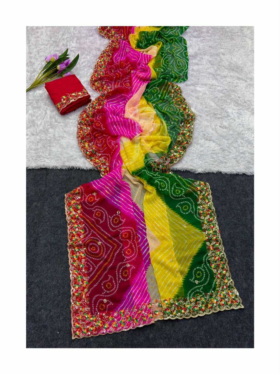 Georgette Organza Saree