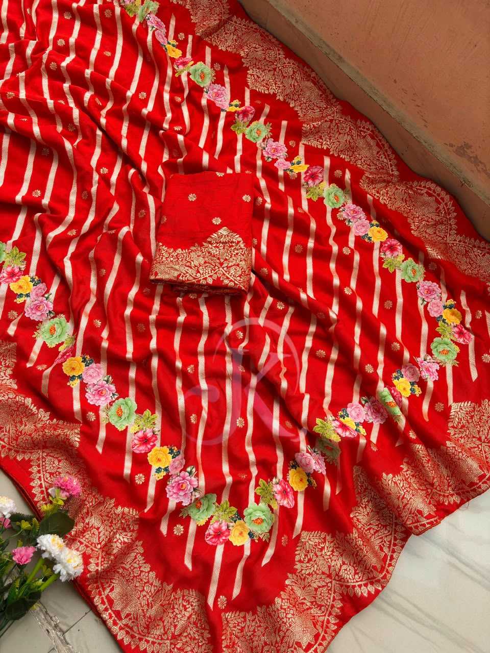 Soft Dola Designer Saree in Violet