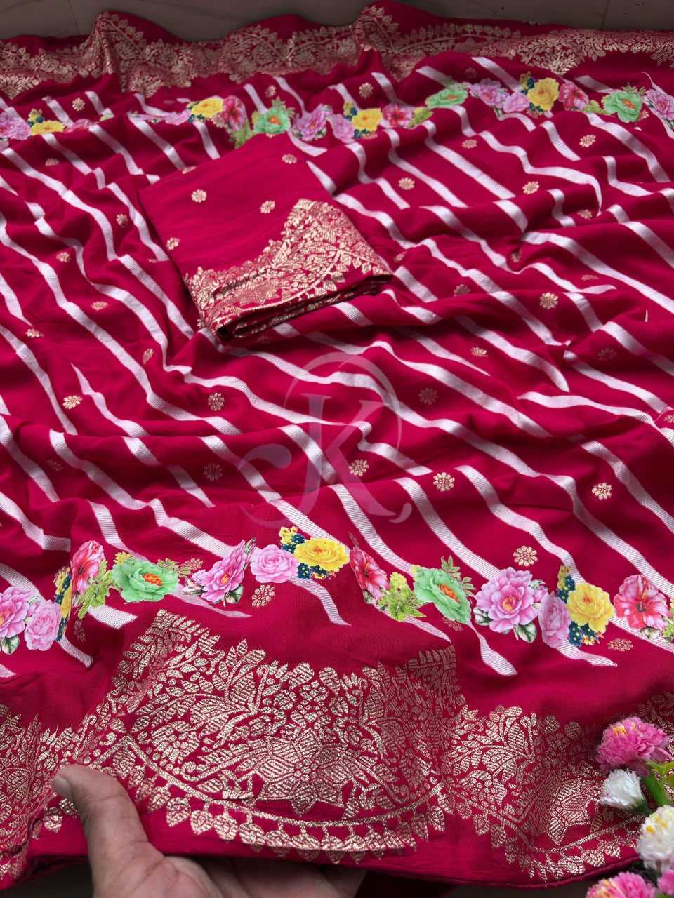 Soft Dola Designer Saree in Violet