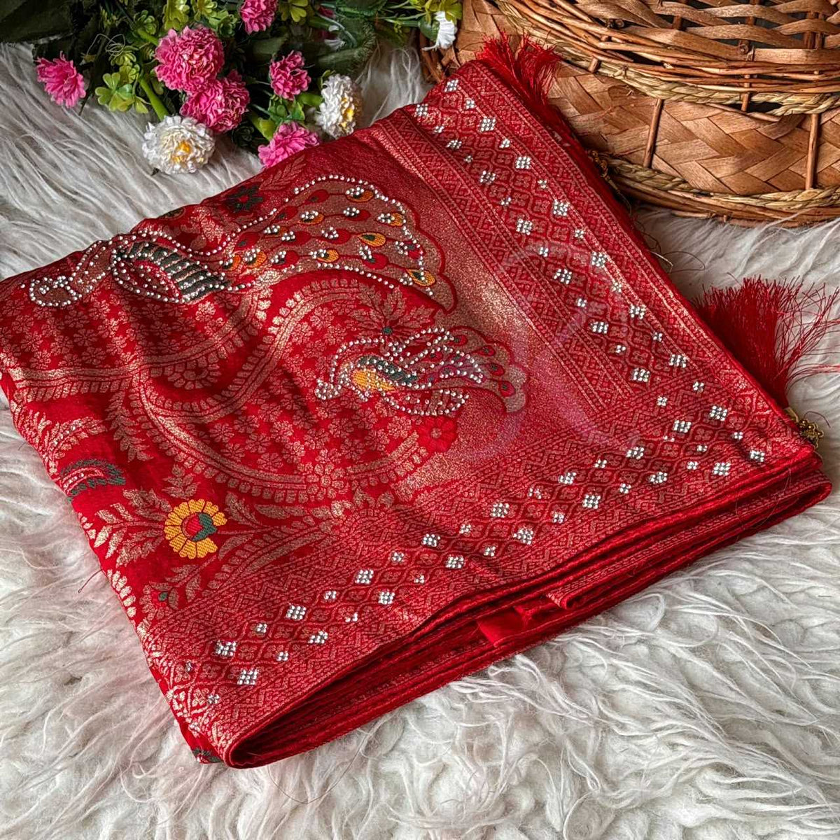 Pure Viscos Designer Saree