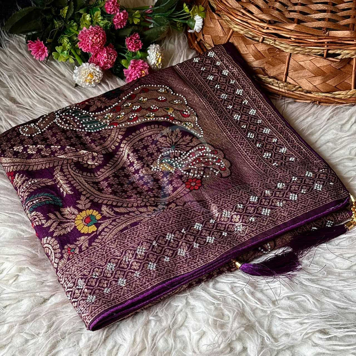 Pure Viscos Designer Saree