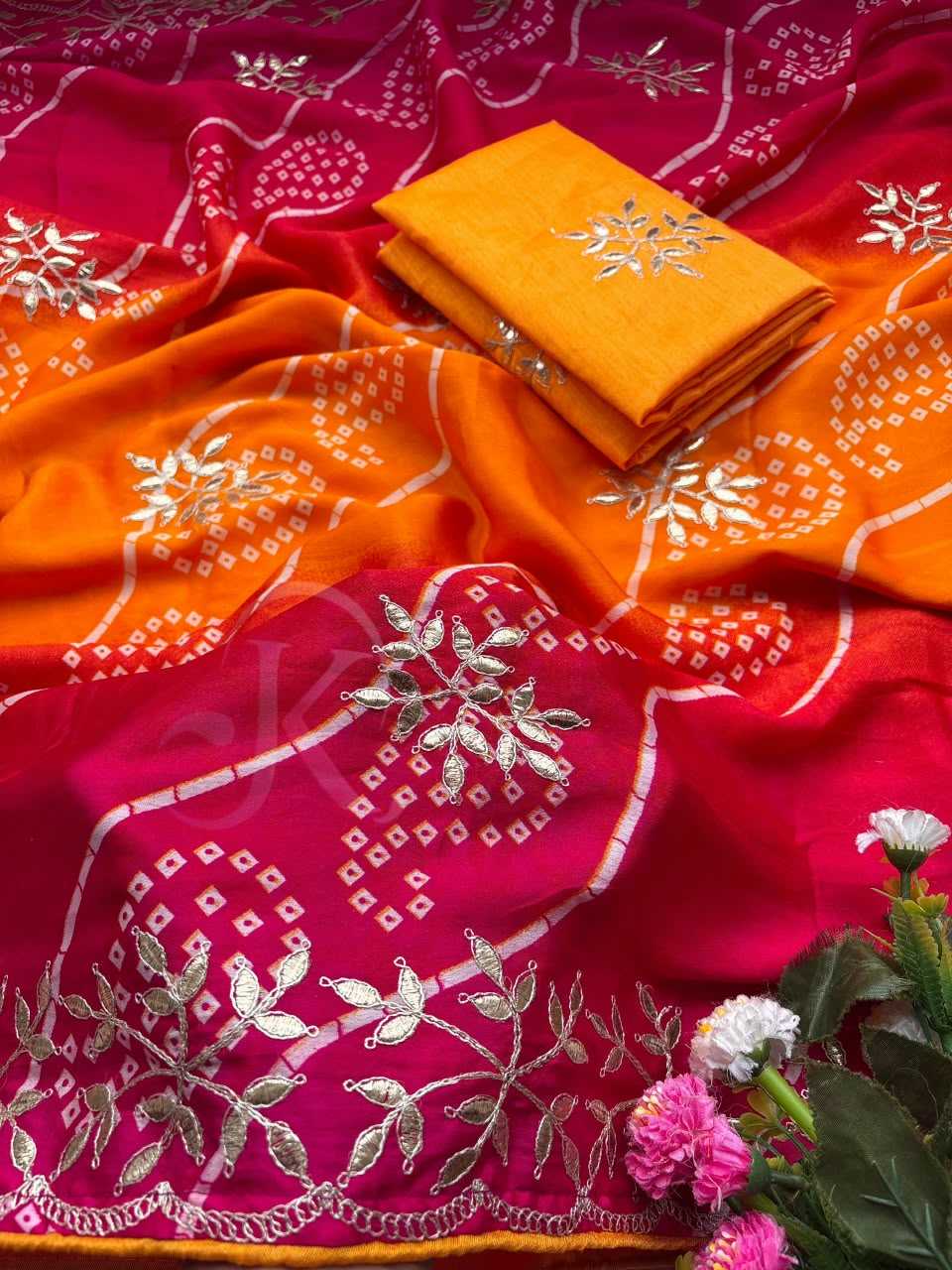 Chinon Silk Soft Saree in Purple