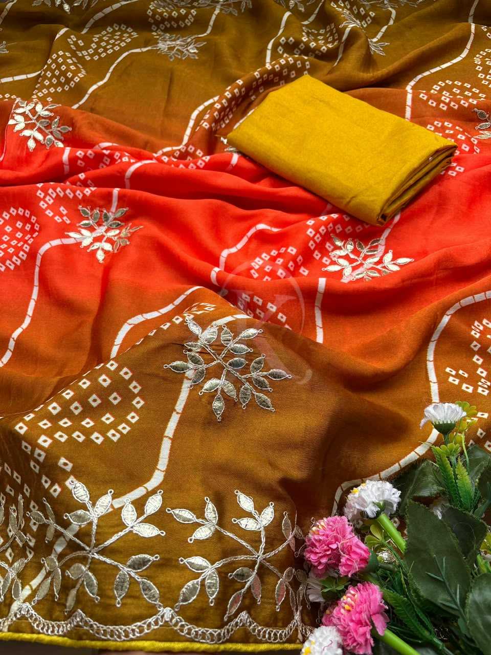 Chinon Silk Soft Saree in Purple