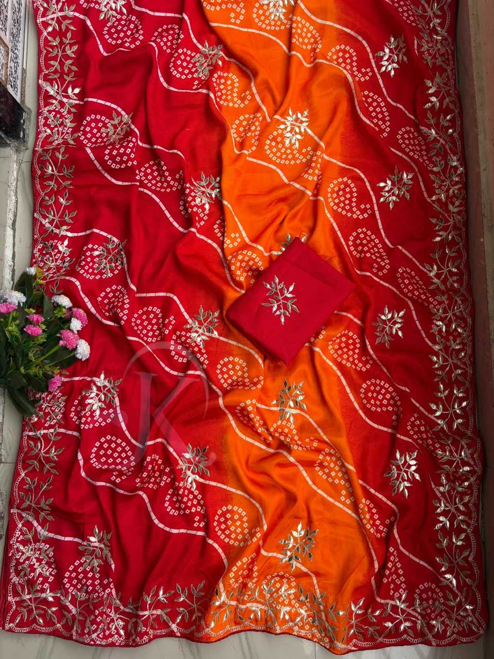 Chinon Silk Soft Saree in Purple