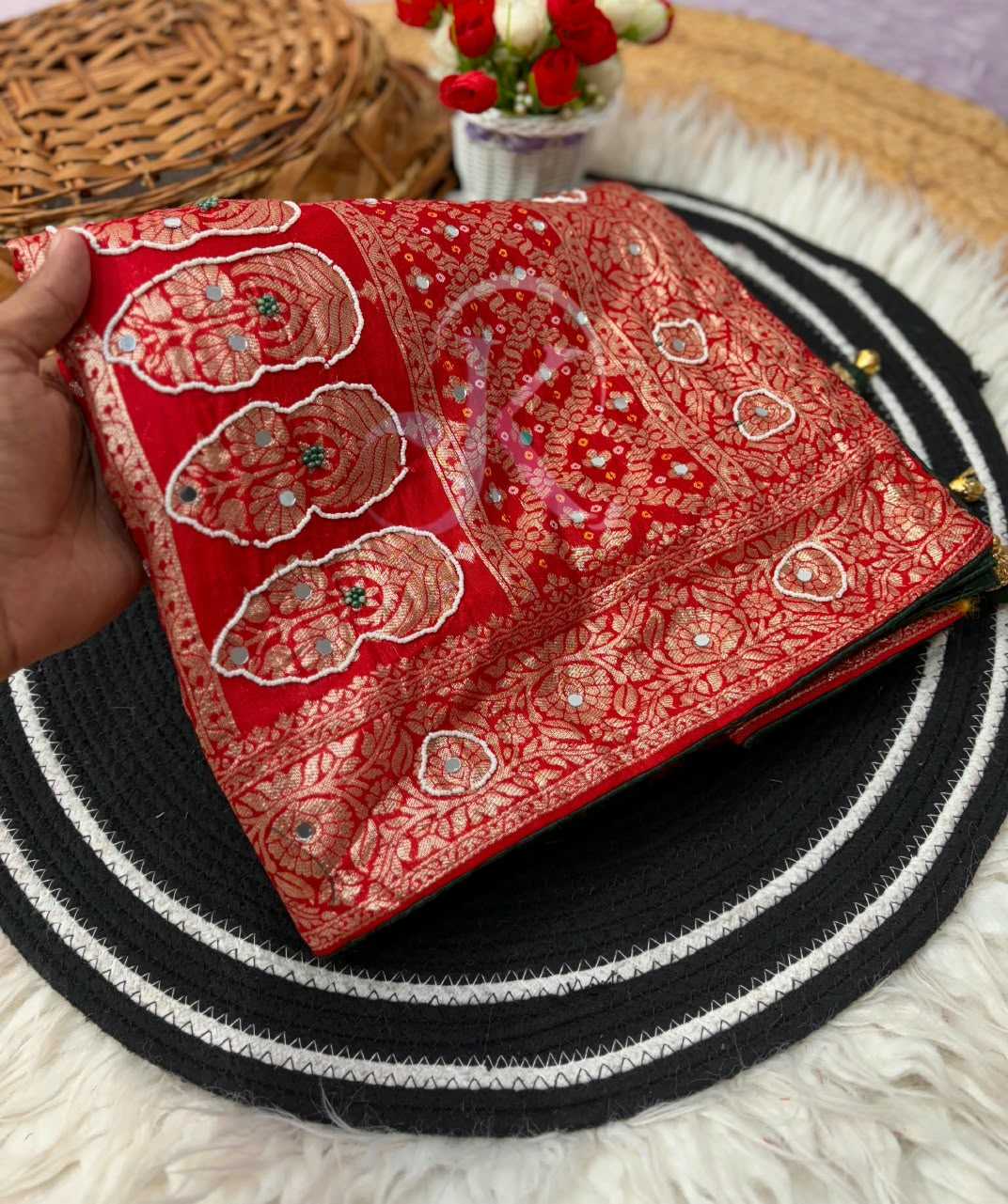 Soft Dola Hand Work Saree