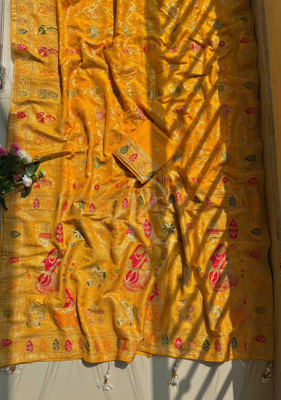 Soft Dola Designer Saree in Red