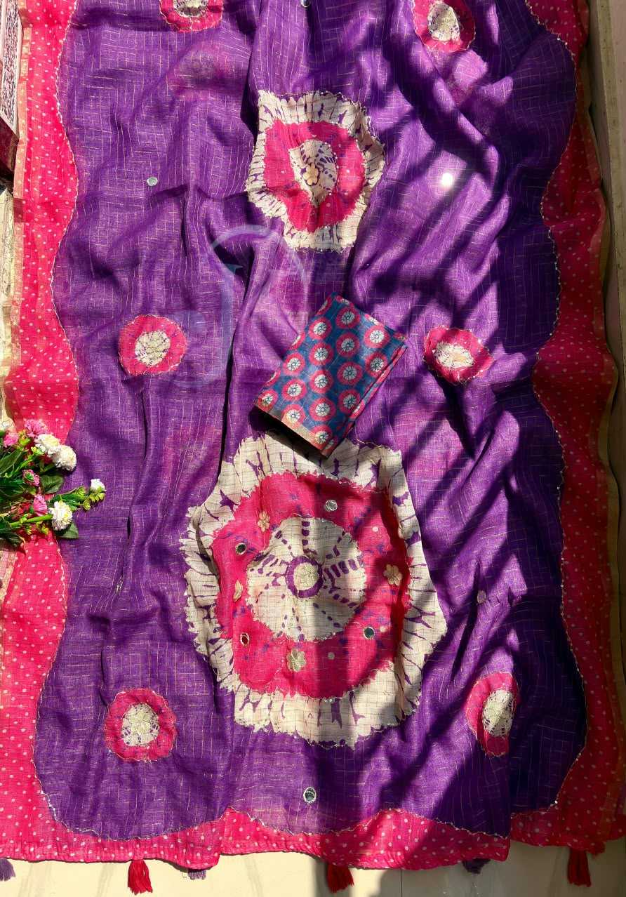 Chanderi Cotton Sequence Saree