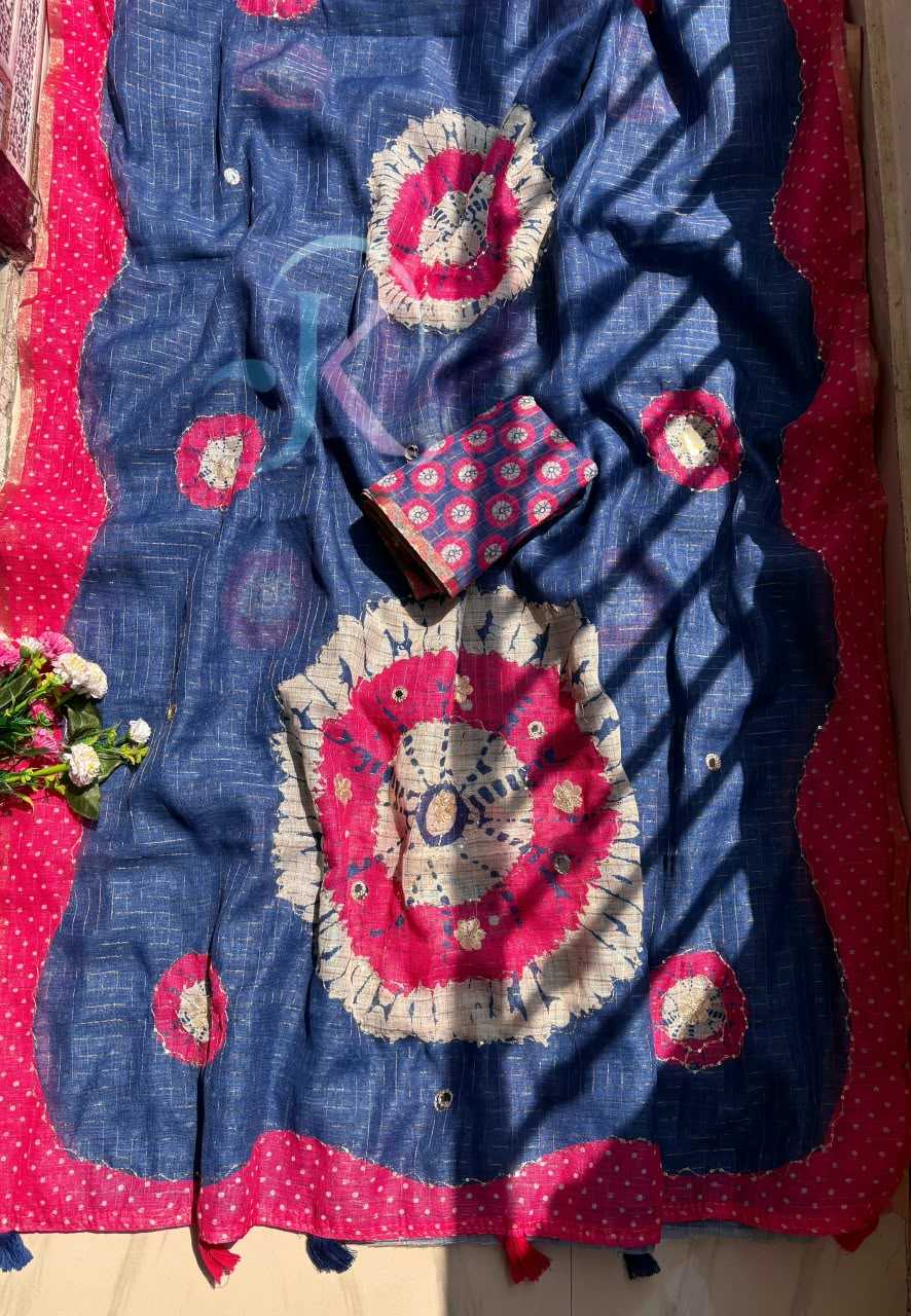 Chanderi Cotton Sequence Saree