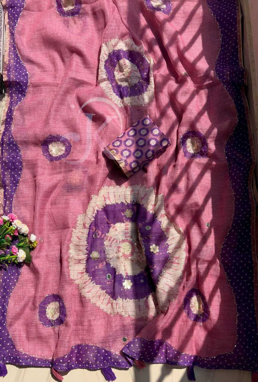 Chanderi Cotton Sequence Saree
