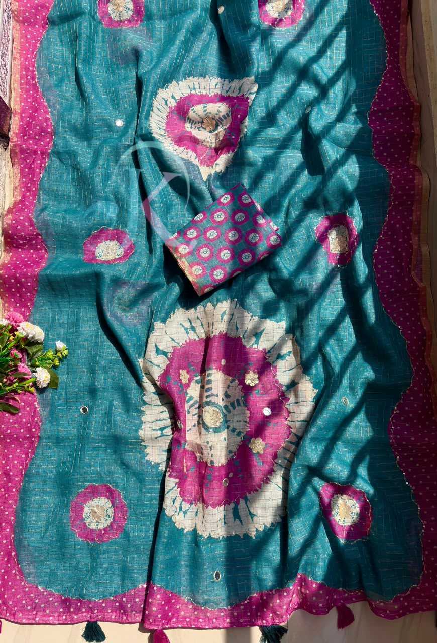 Chanderi Cotton Sequence Saree