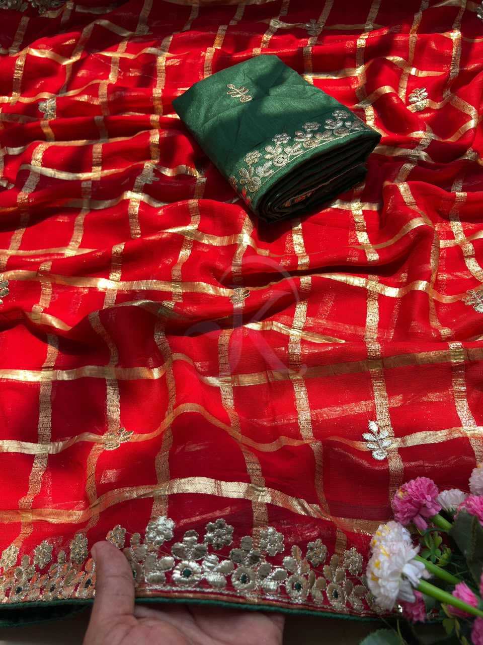 Viscose Gota Work Saree