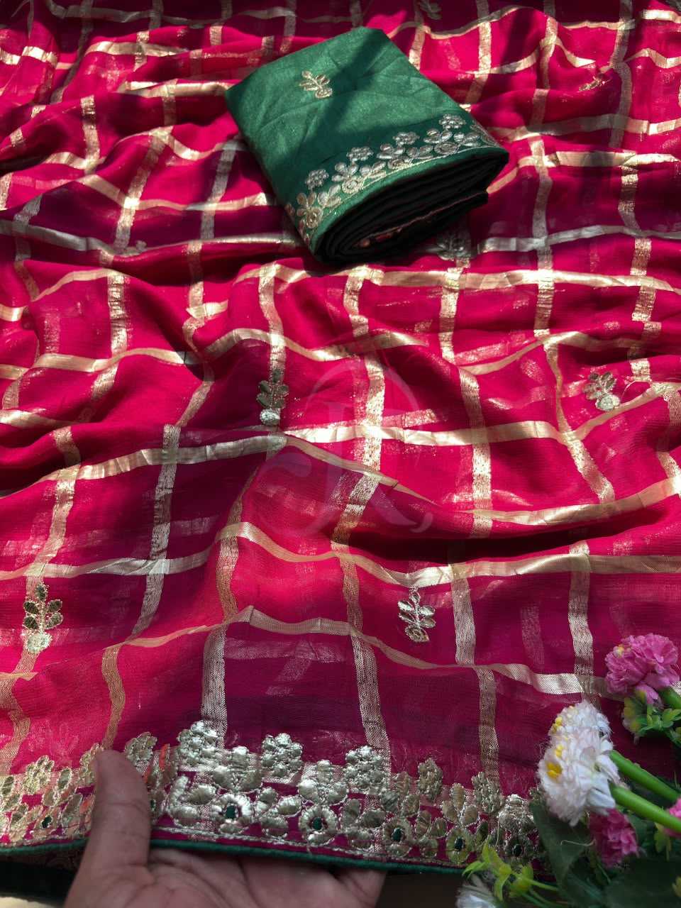 Viscose Gota Work Saree