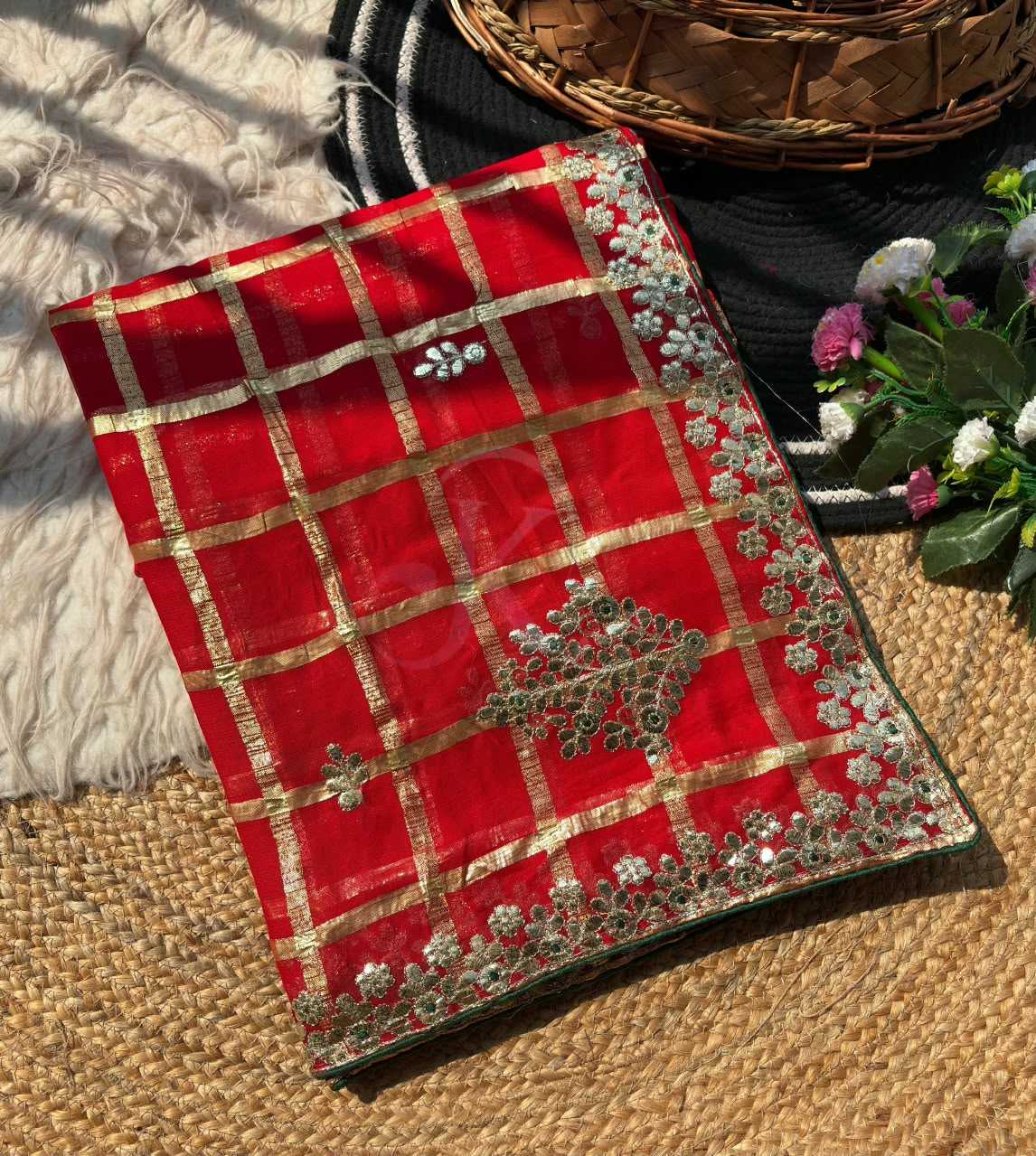 Viscose Gota Work Saree