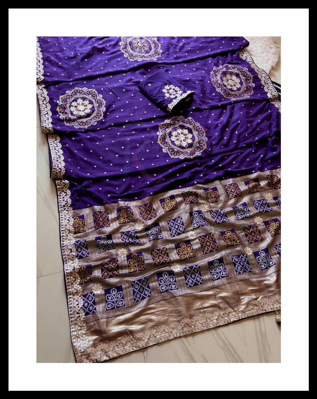 Viscose Gota Patti Saree