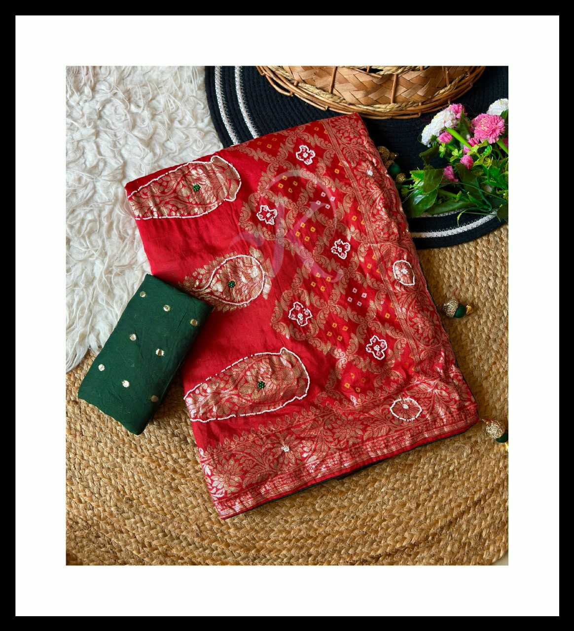 Dola Silk Saree in Red