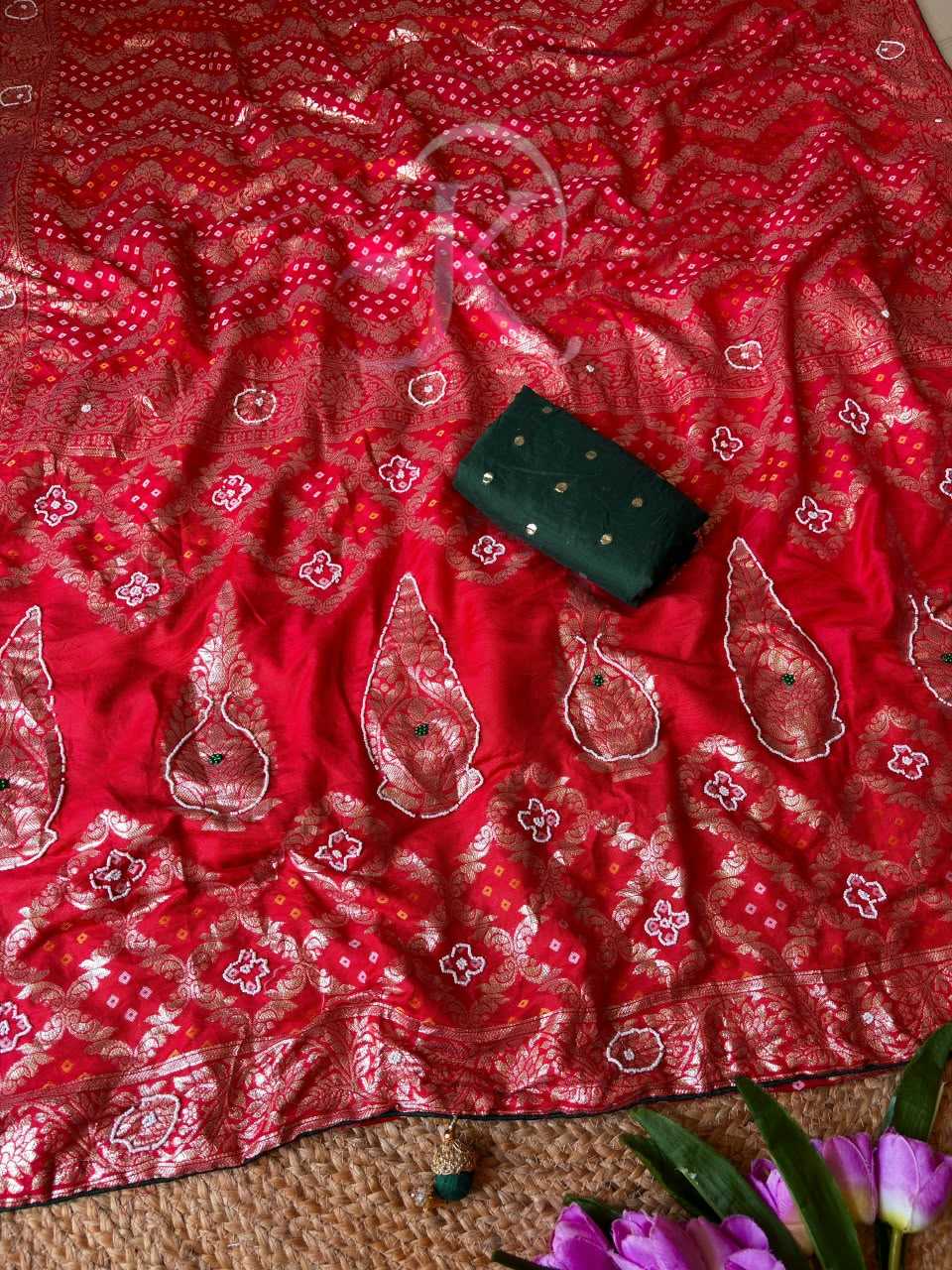 Dola Silk Saree in Red