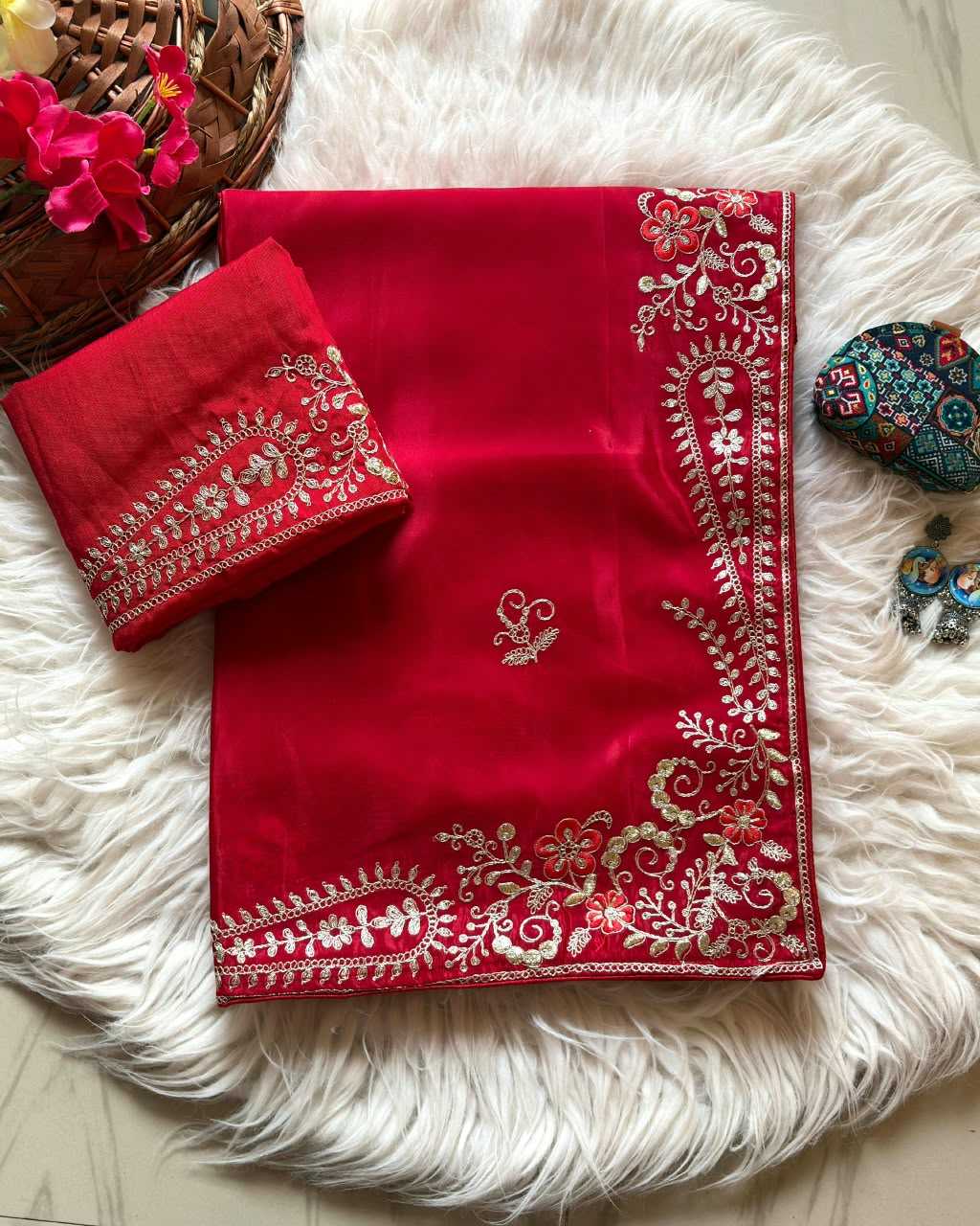 Pure Silk Soft Saree in Peacock Blue