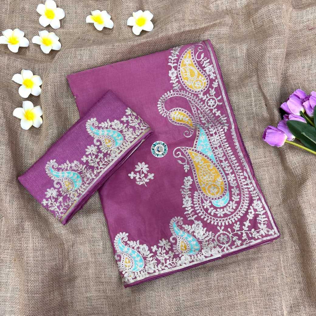 Pure Silk Soft Saree in Rani