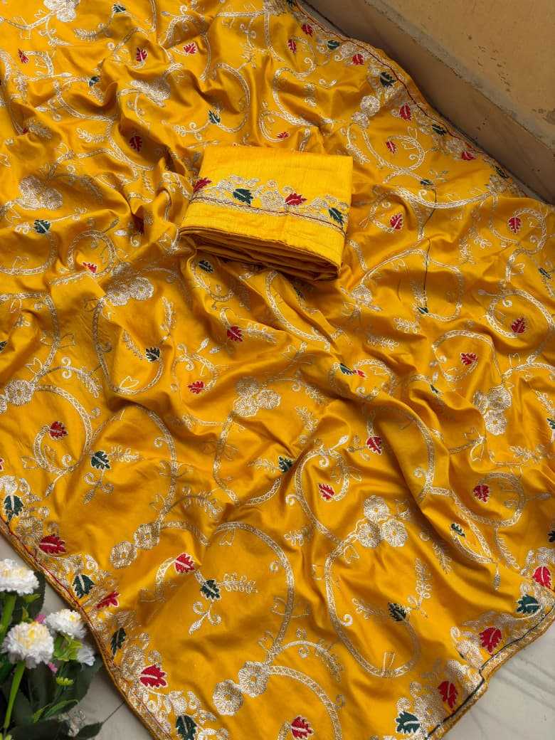 Soft Silk Saree in Yellow