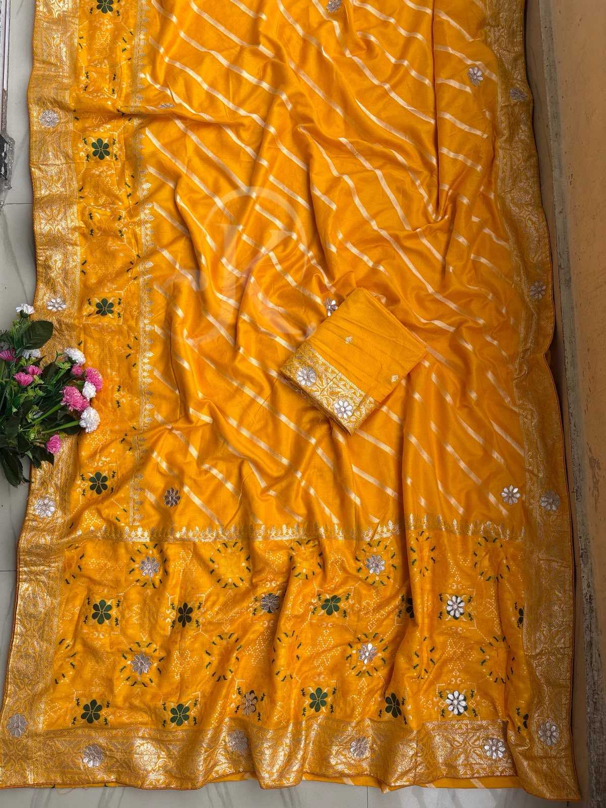 Dola Silk Saree in Yellow