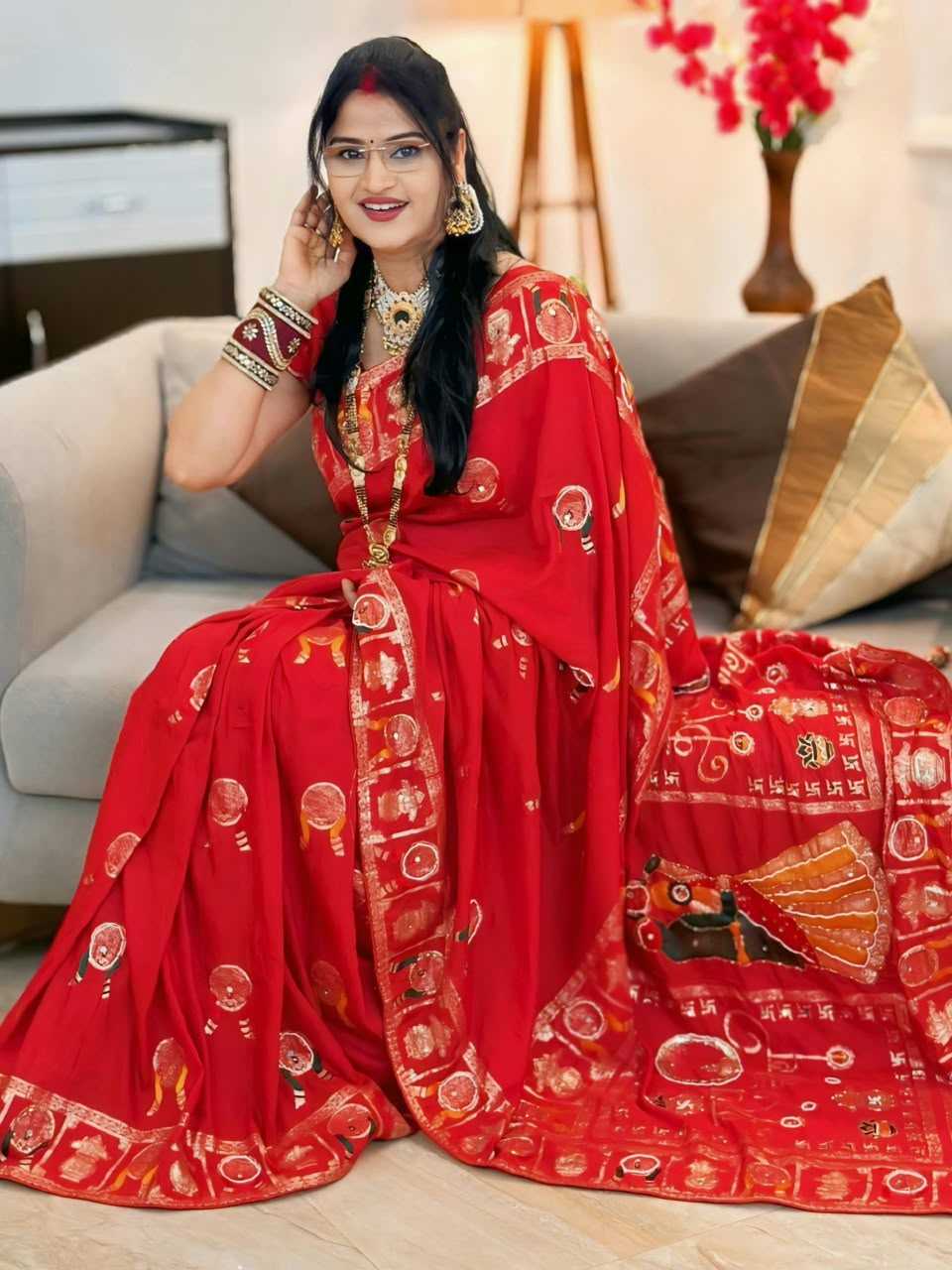 Viscose Heavy Work Saree