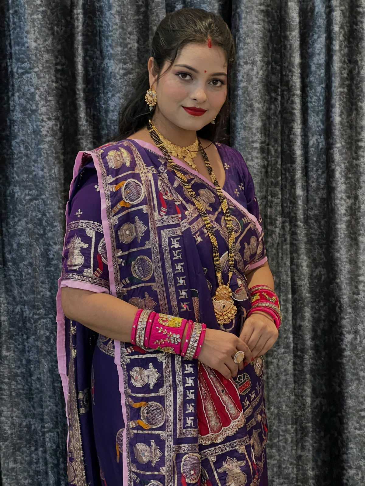 Viscose Mirror Work Saree 422