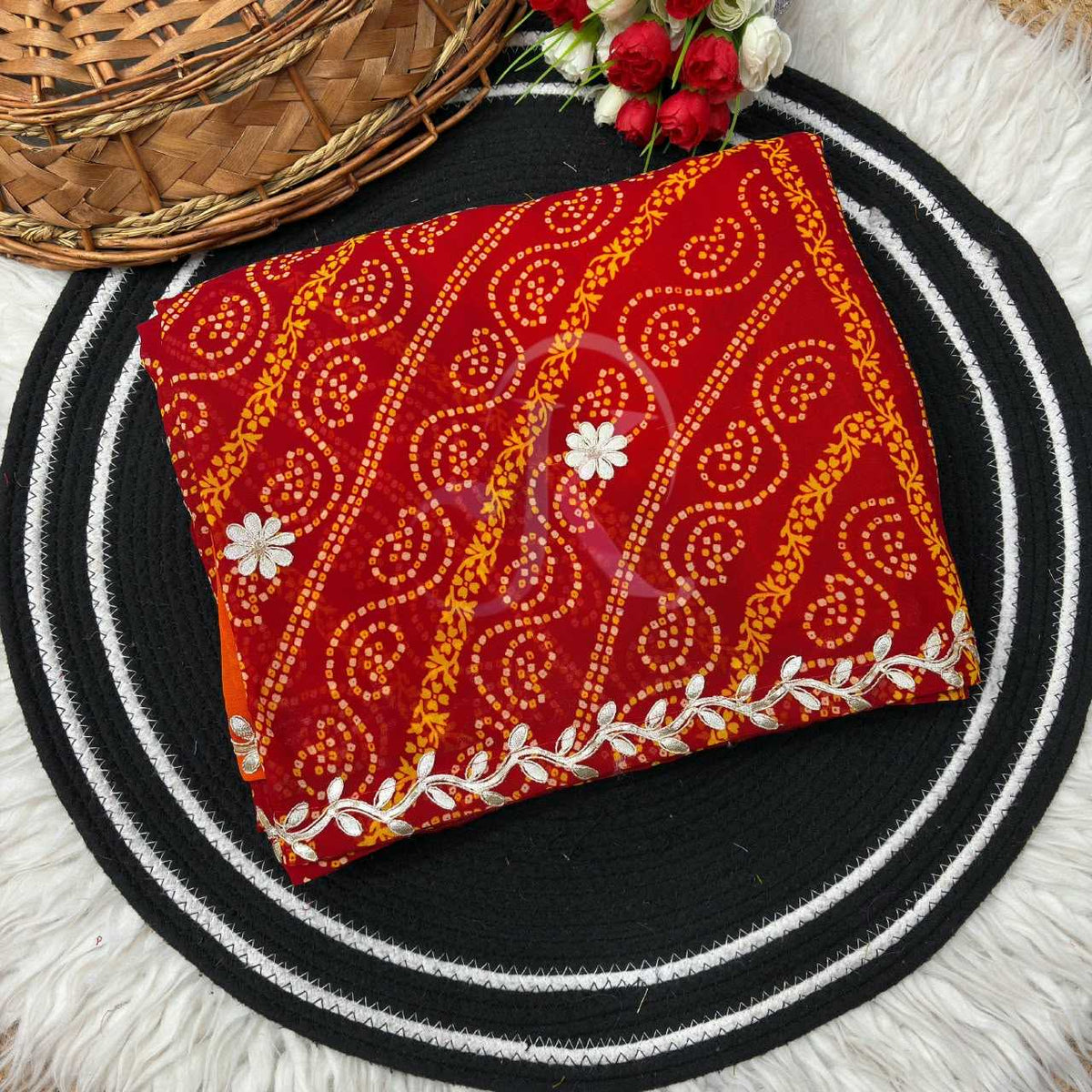 Premium Georgette Printed Saree in Yellow