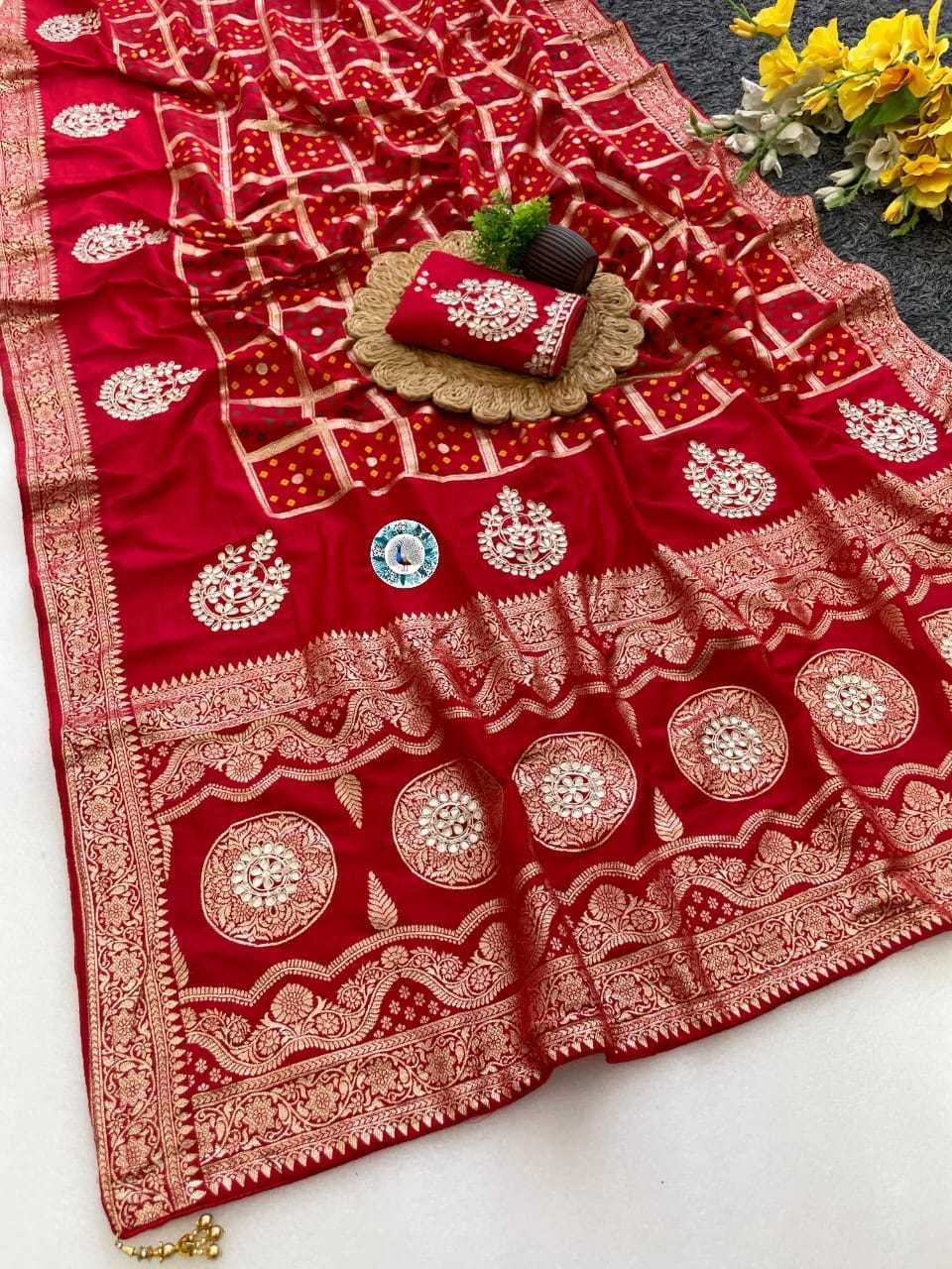 Soft Silk Saree in Blaze Orange