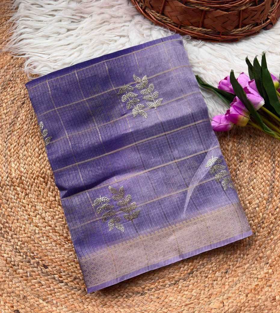 Kota Chex Designer Saree in Rani
