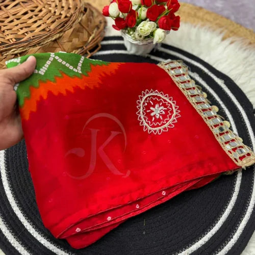 Chinon Hand Work Saree