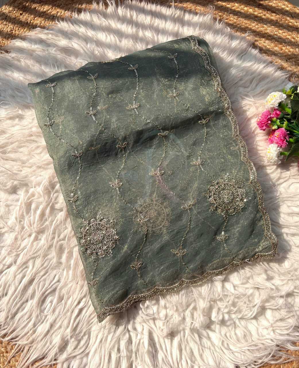 Mulberry Sequence Saree