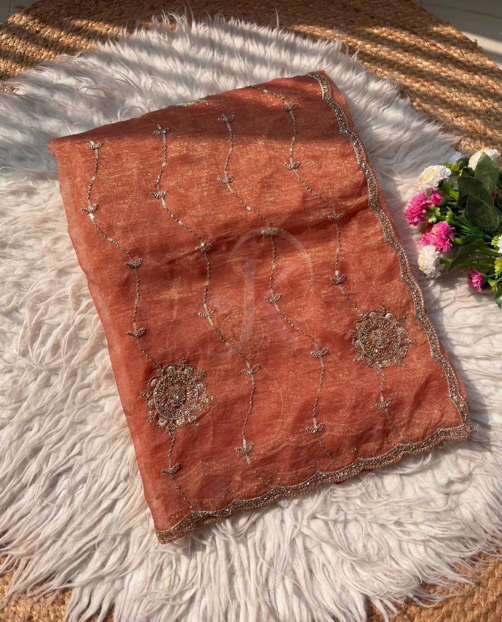 Mulberry Sequence Saree