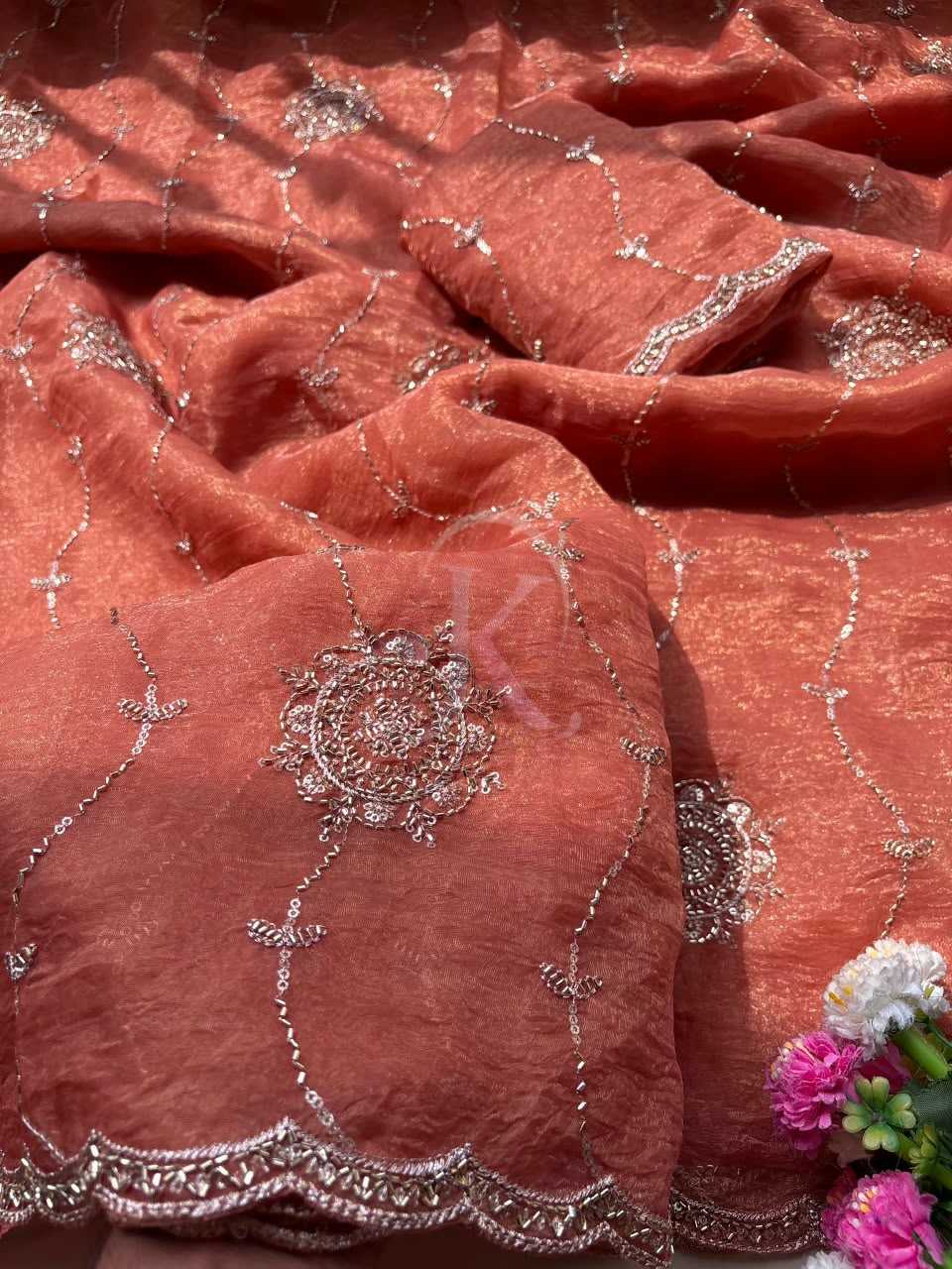 Mulberry Sequence Saree