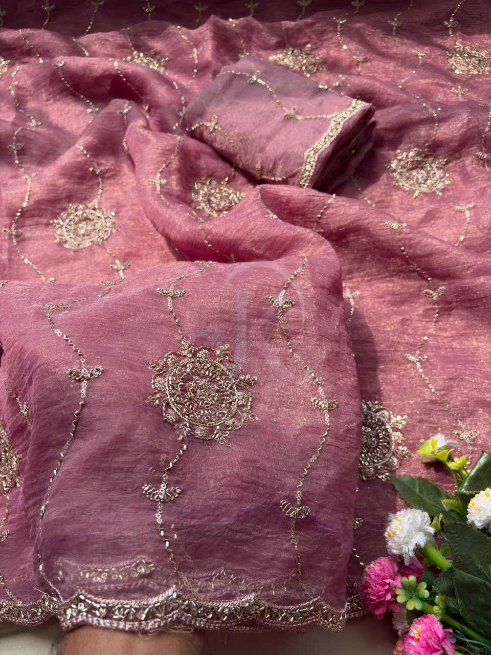 Mulberry Sequence Saree