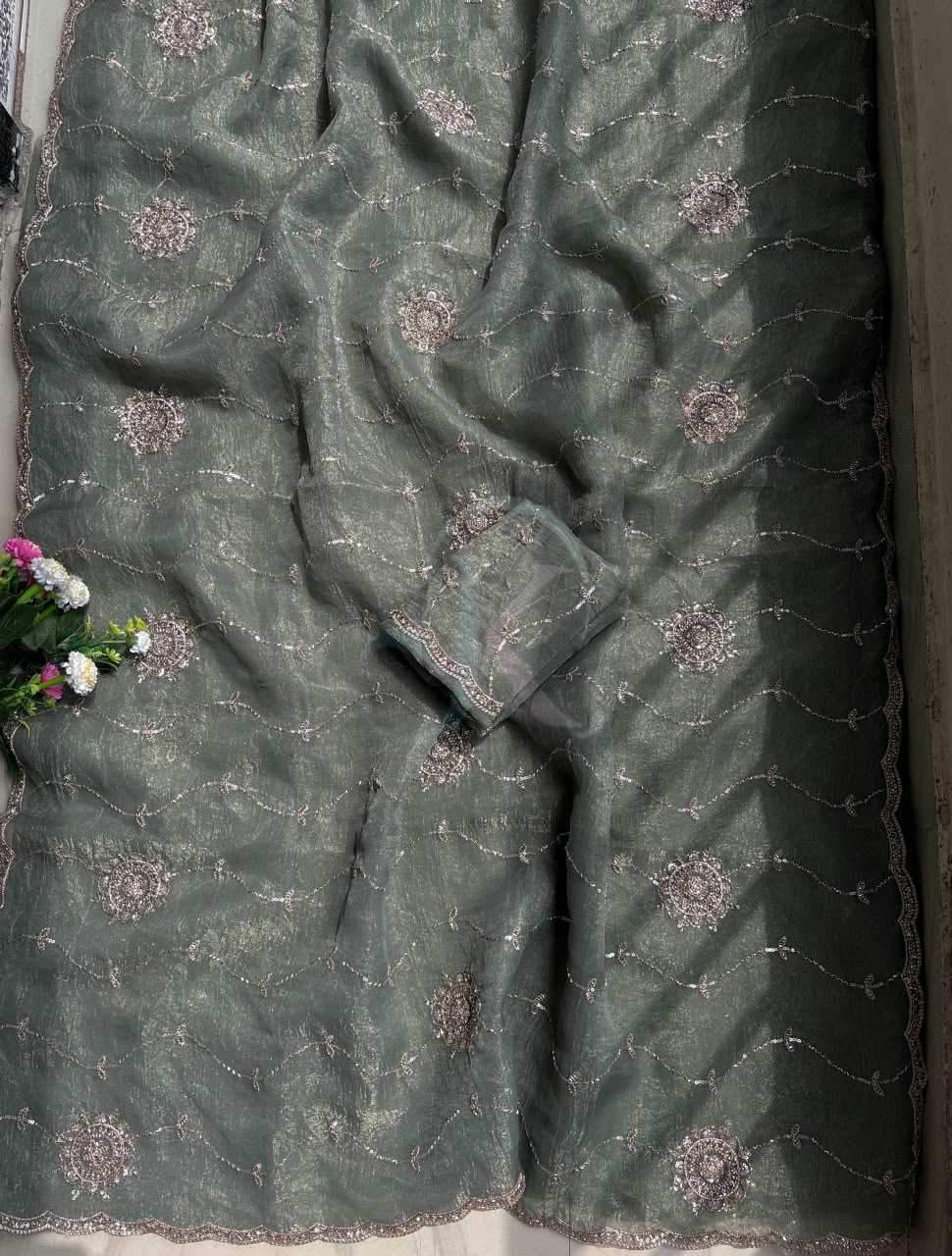 Mulberry Sequence Saree