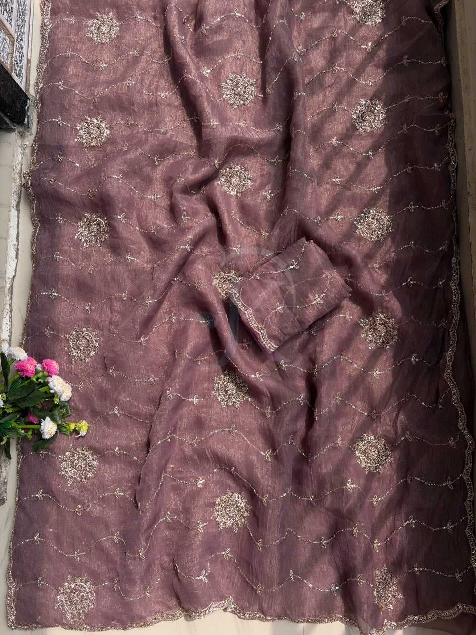 Mulberry Sequence Saree