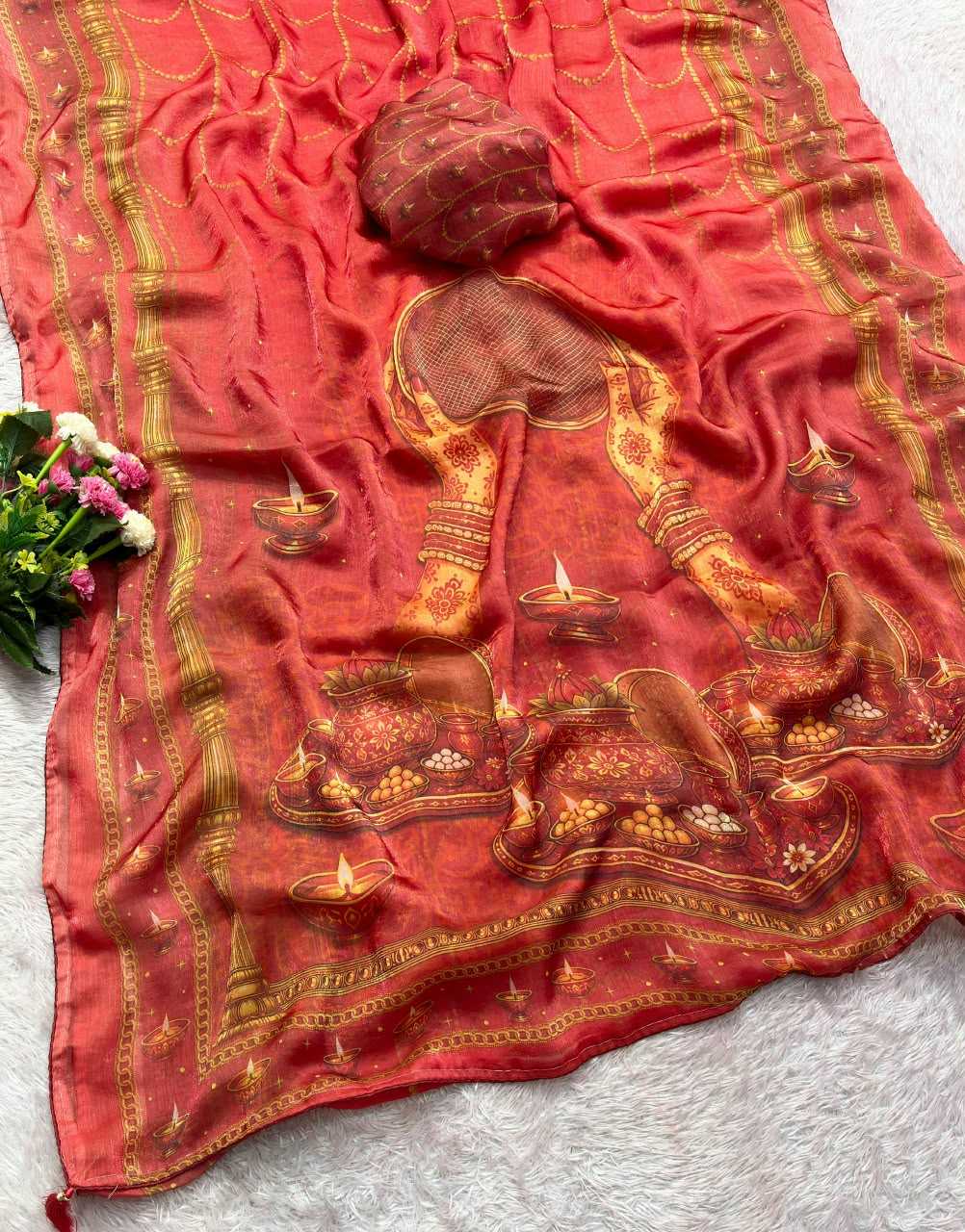 Satin Traditional Saree
