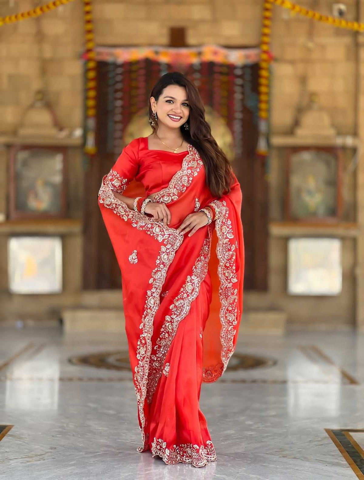 Tissue Silk Designer Saree 5586