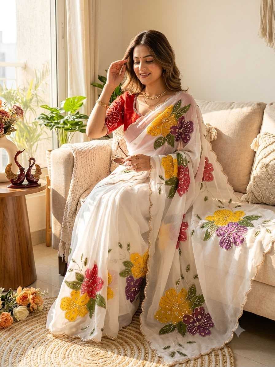 Tabby Silk Printed Saree