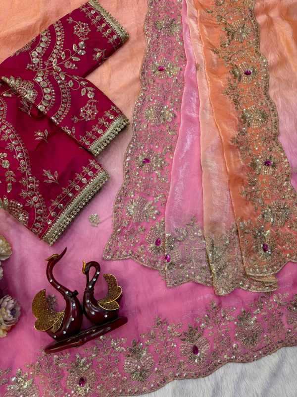 Space Silk Sequin Saree