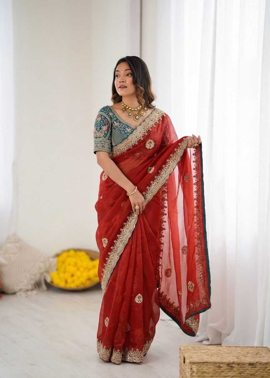Space Silk Sequence Saree 5629