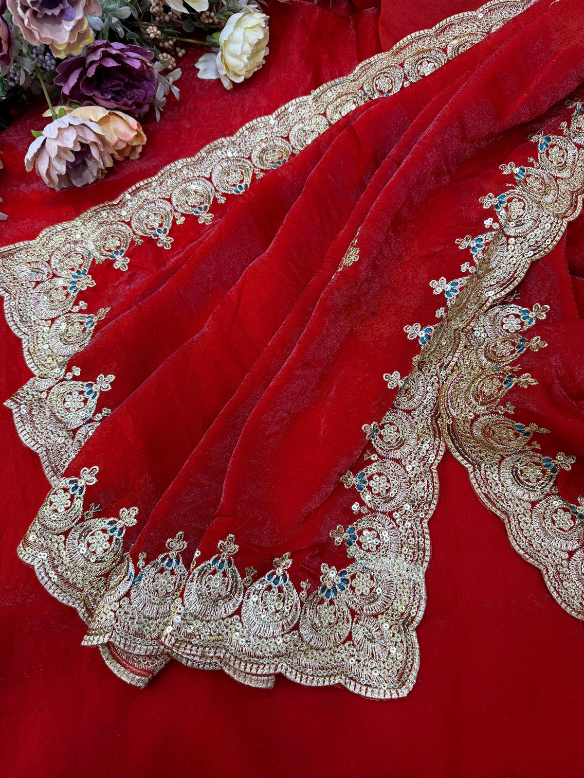 Space Silk Sequence Saree 5629