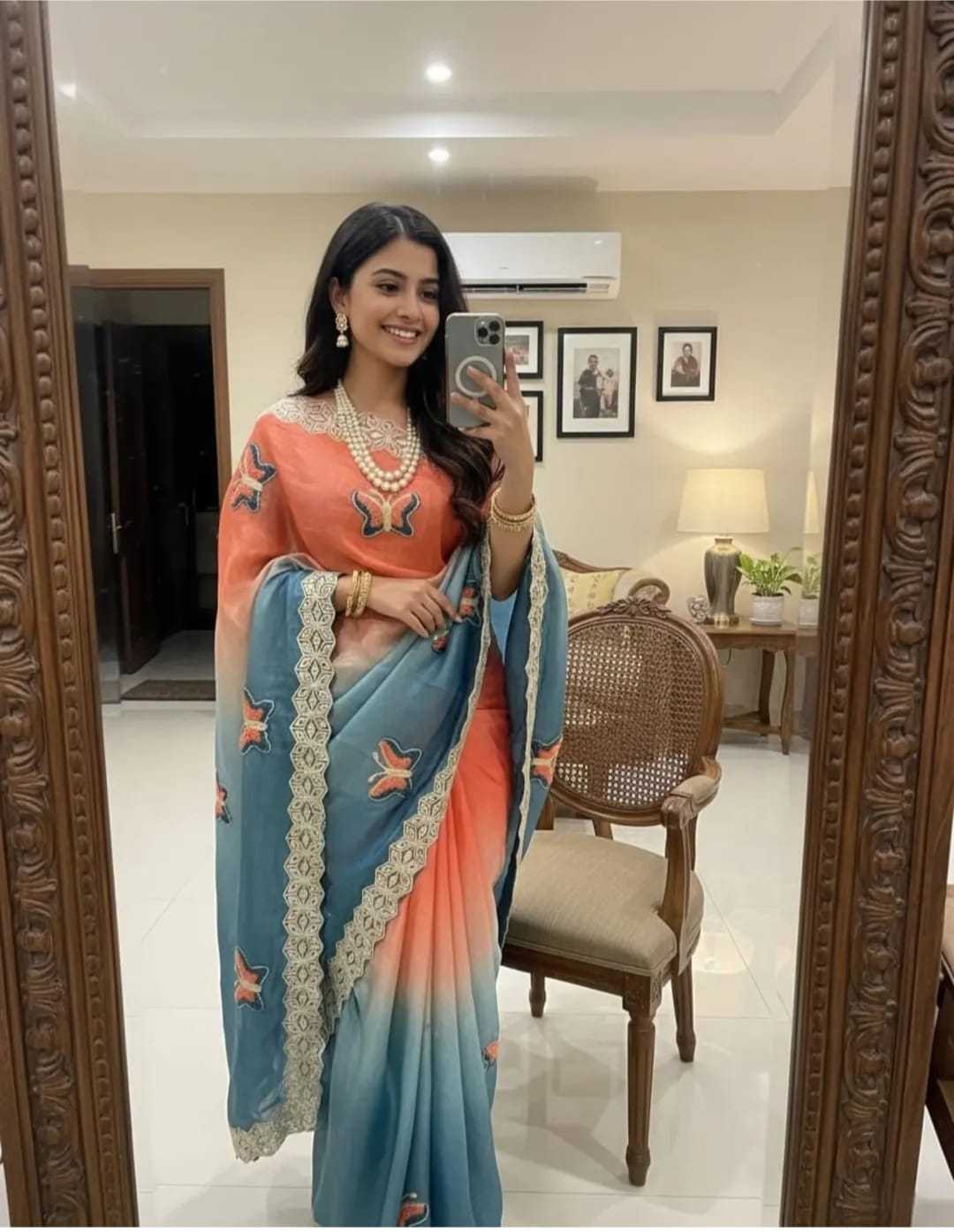 Space Silk Designer Saree