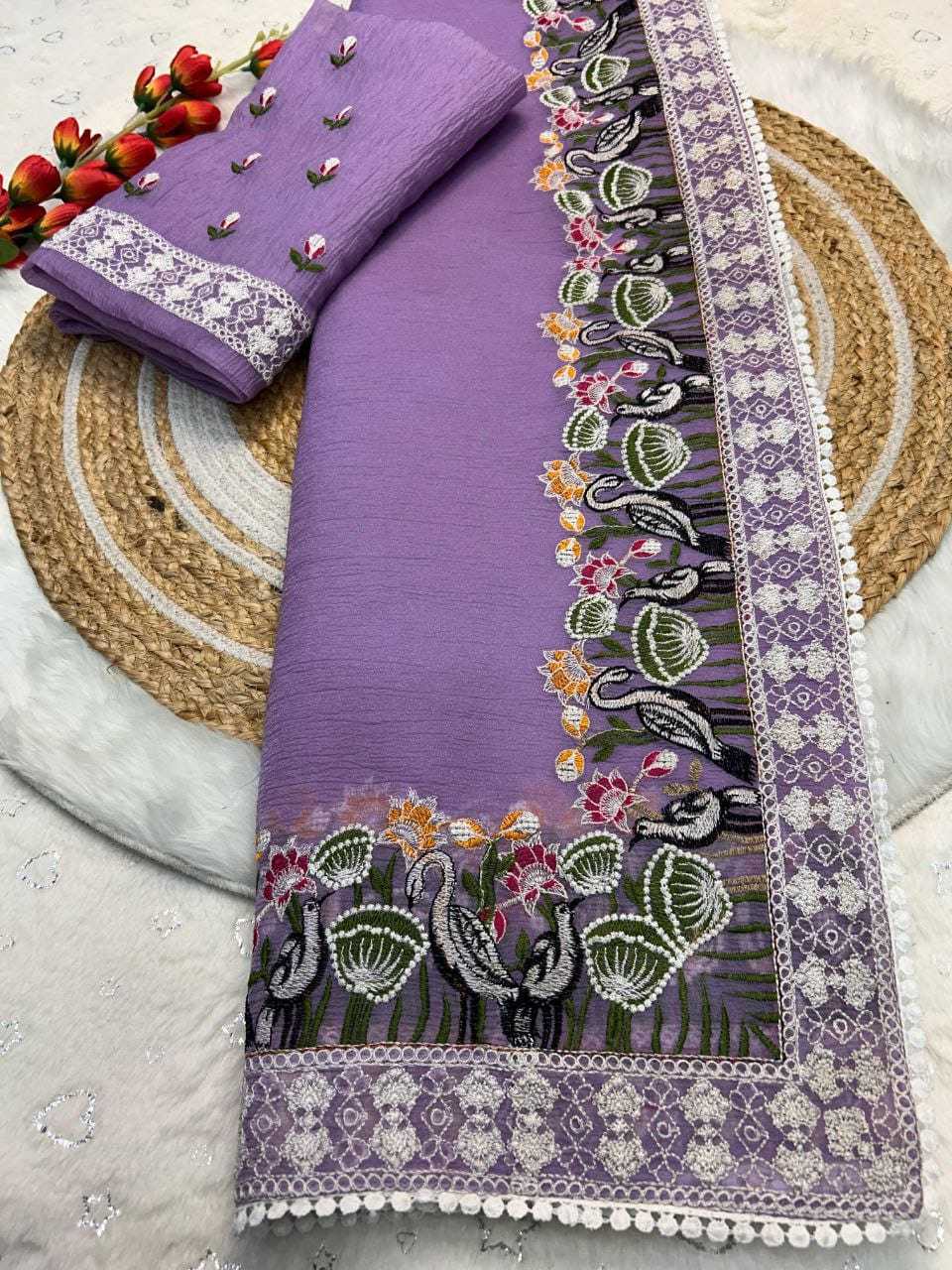 Crush Silk Fancy Saree