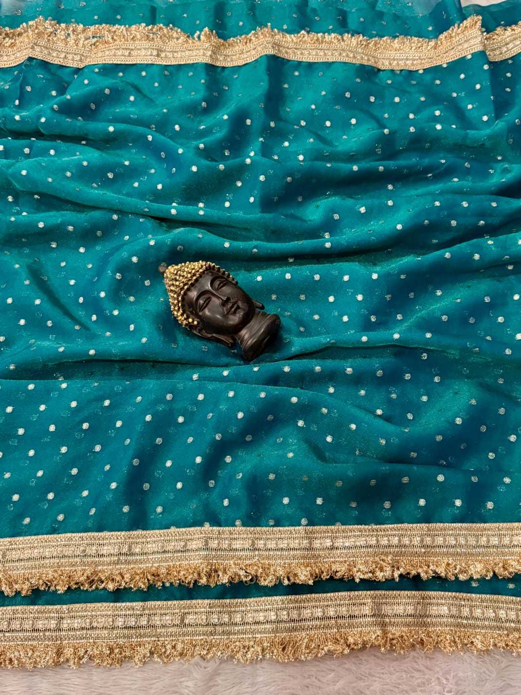 Dull Moss Designer Saree