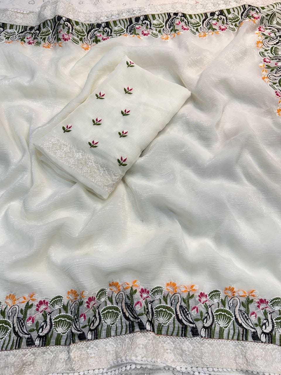 Fancy Crush Silk Designer Saree