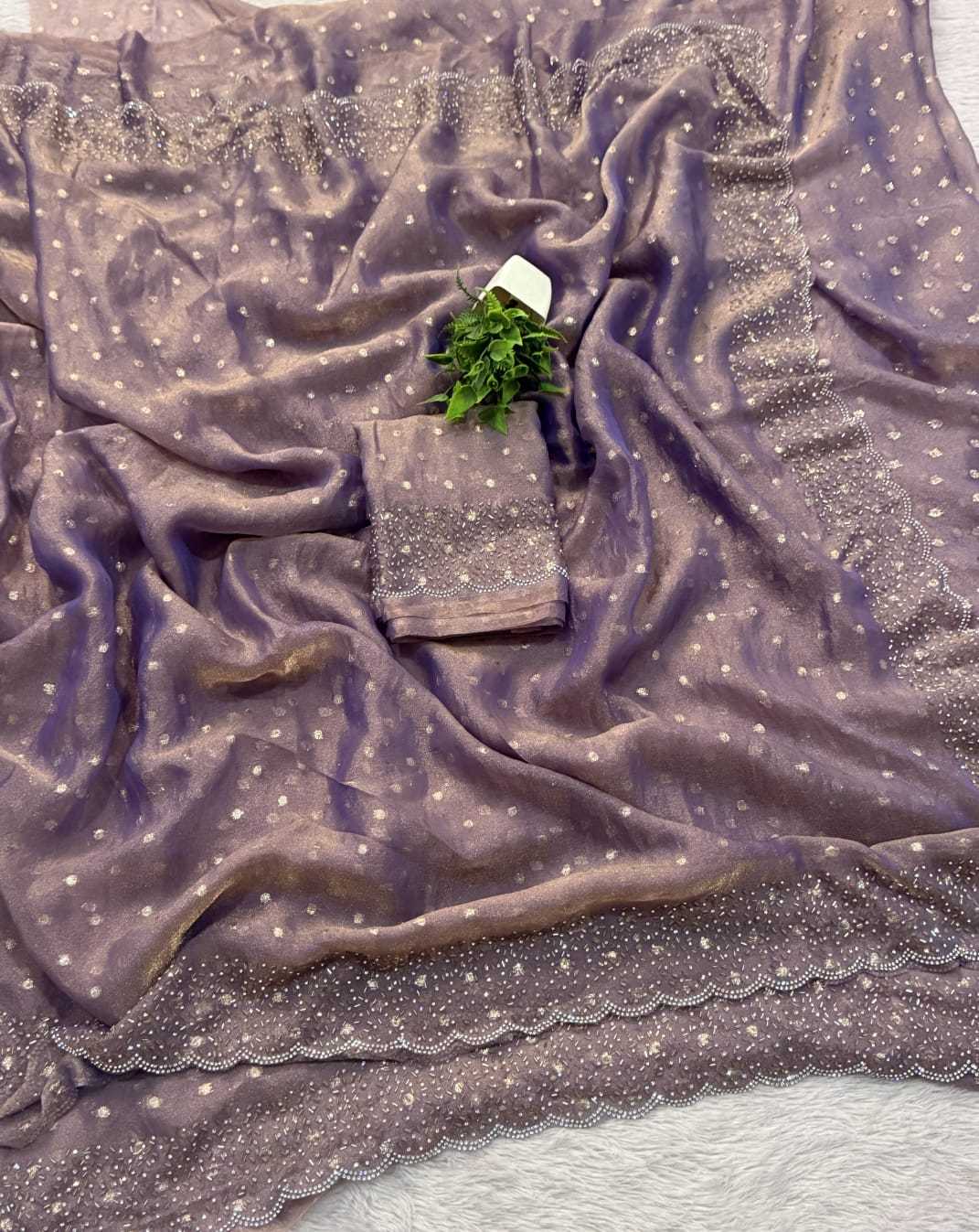 Dull Moss Butta Saree