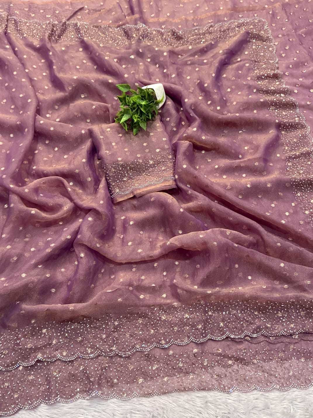 Dull Moss Butta Saree