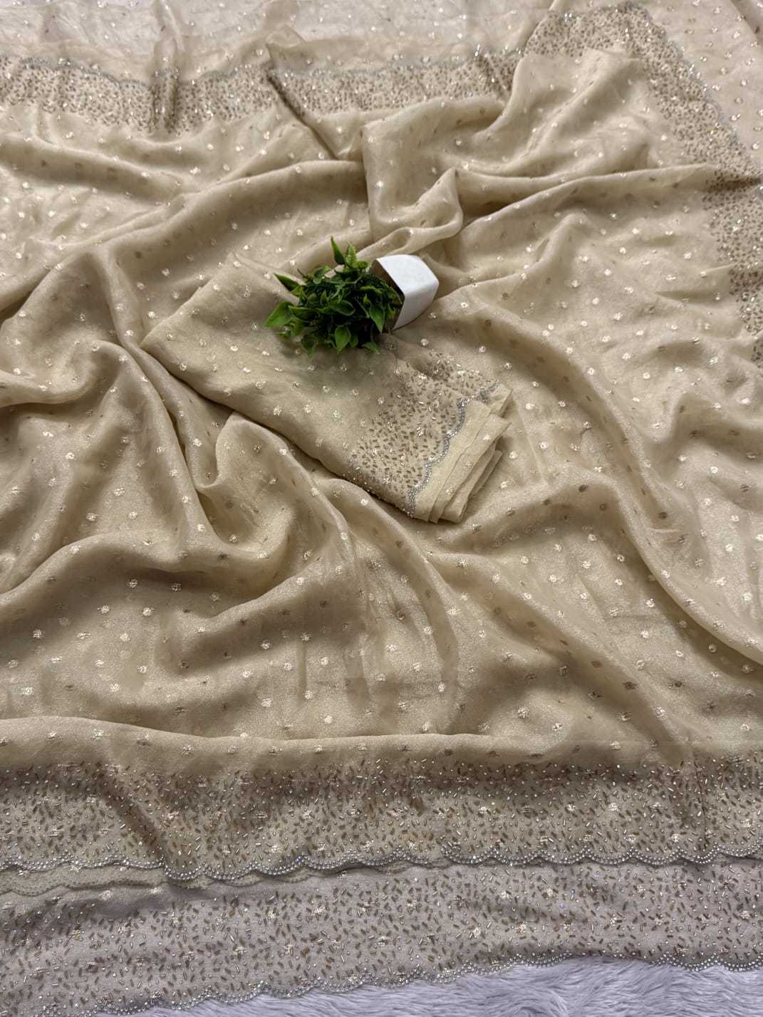 Dull Moss Butta Saree